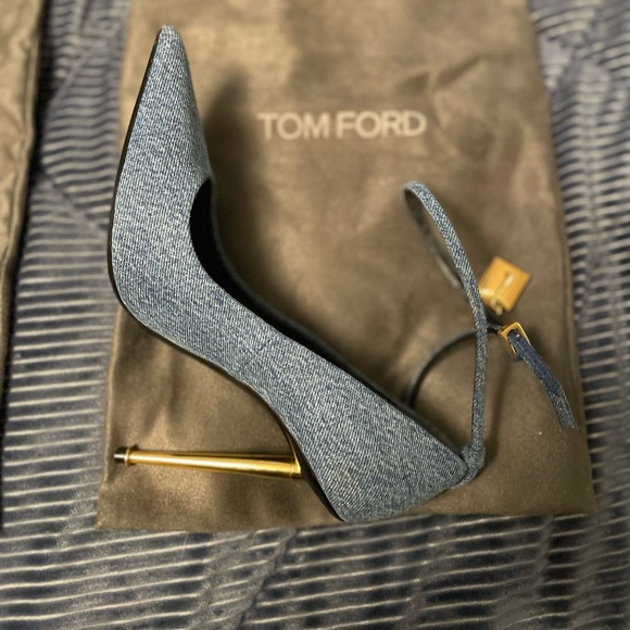 Tom Ford Lock and Key Heels - Washed Blue - Lightly used - Picture 4 of 8